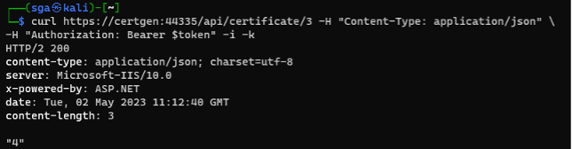 Executed code