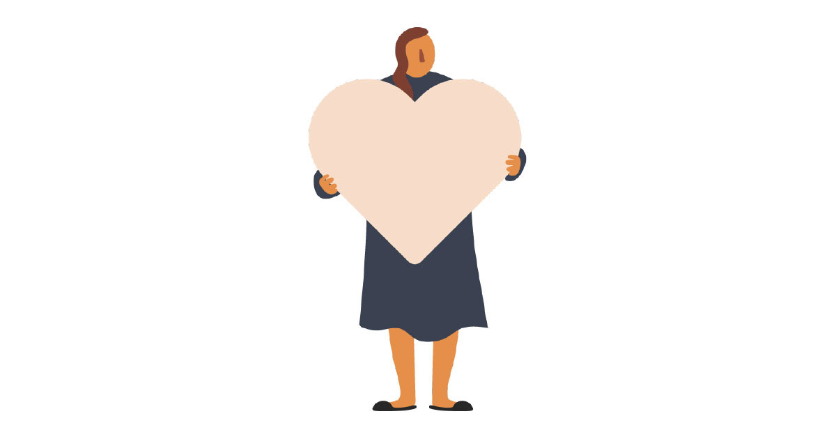 Person holding a heart